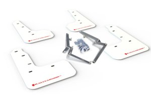 Honda Civic Sport Touring Mud Flap - Rally Armor - UR Premium Urethane - White/Red - `17-`21 Honda Civic Sport Touring Mud Flap - Rally Armor - UR Premium Urethane - White/Red - `17-`21